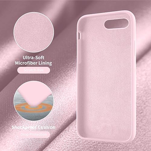 Miniatura 5 de Cordking Funda diseñada para iPhone 8 Plus, diseñada para iPhone 7 Plus, funda ultradelgada de silicona a prueba de golpes con forro de microfibra