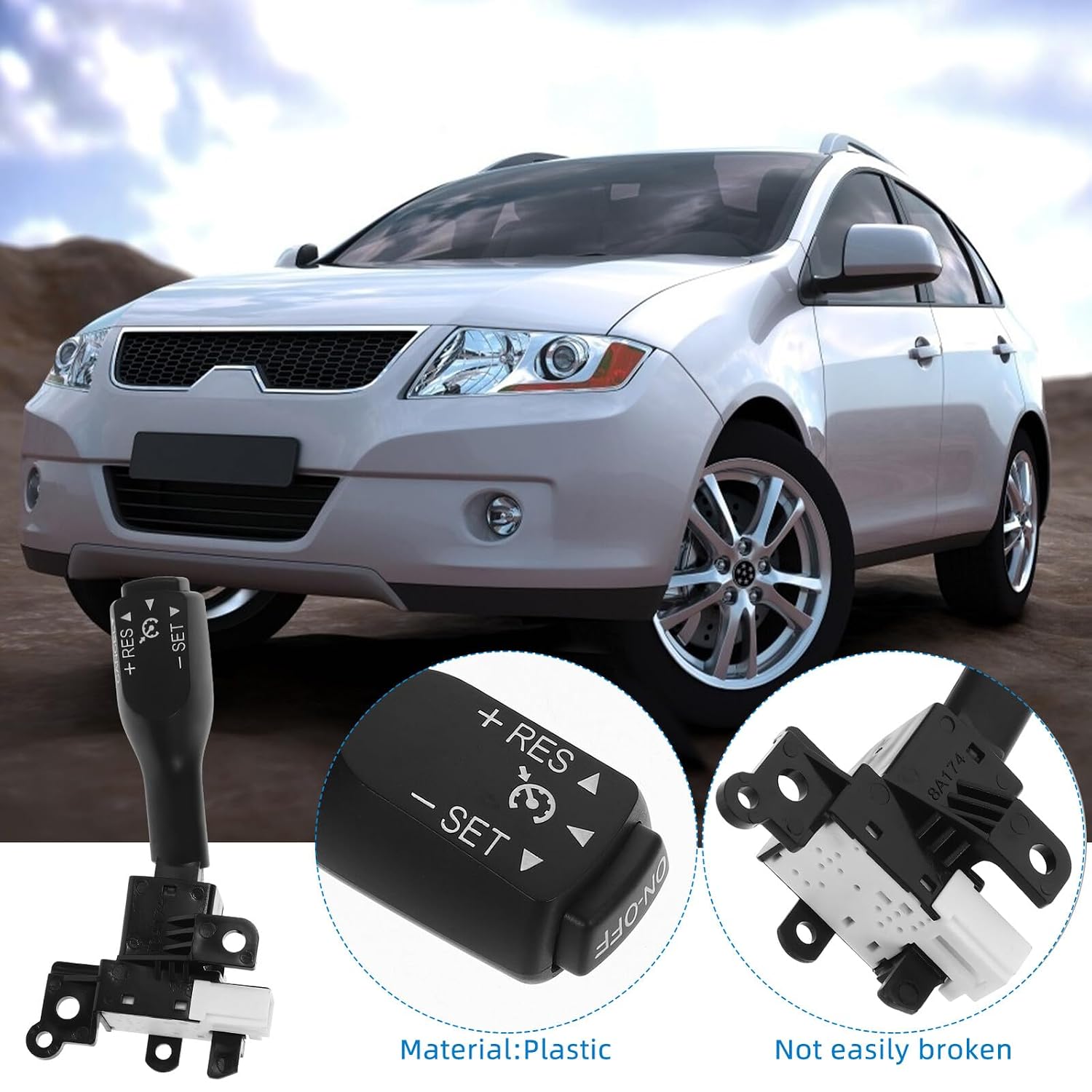 Ciieeo Universal Cruise Control Switch Replacement Part for Mid-Size Sedan Car Cruise Control Repair Accessory