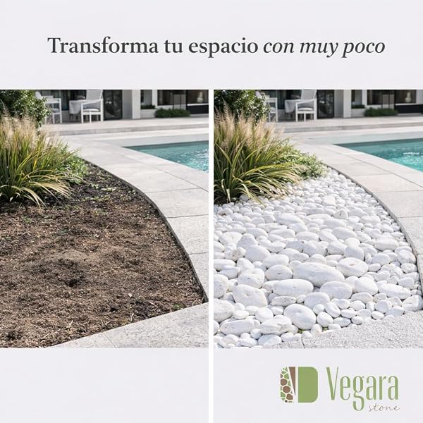 Vegara Stone Piedra Jardín Decoración Canto Rodado Blanco Puro 2-4 cm (25 kg) - 3