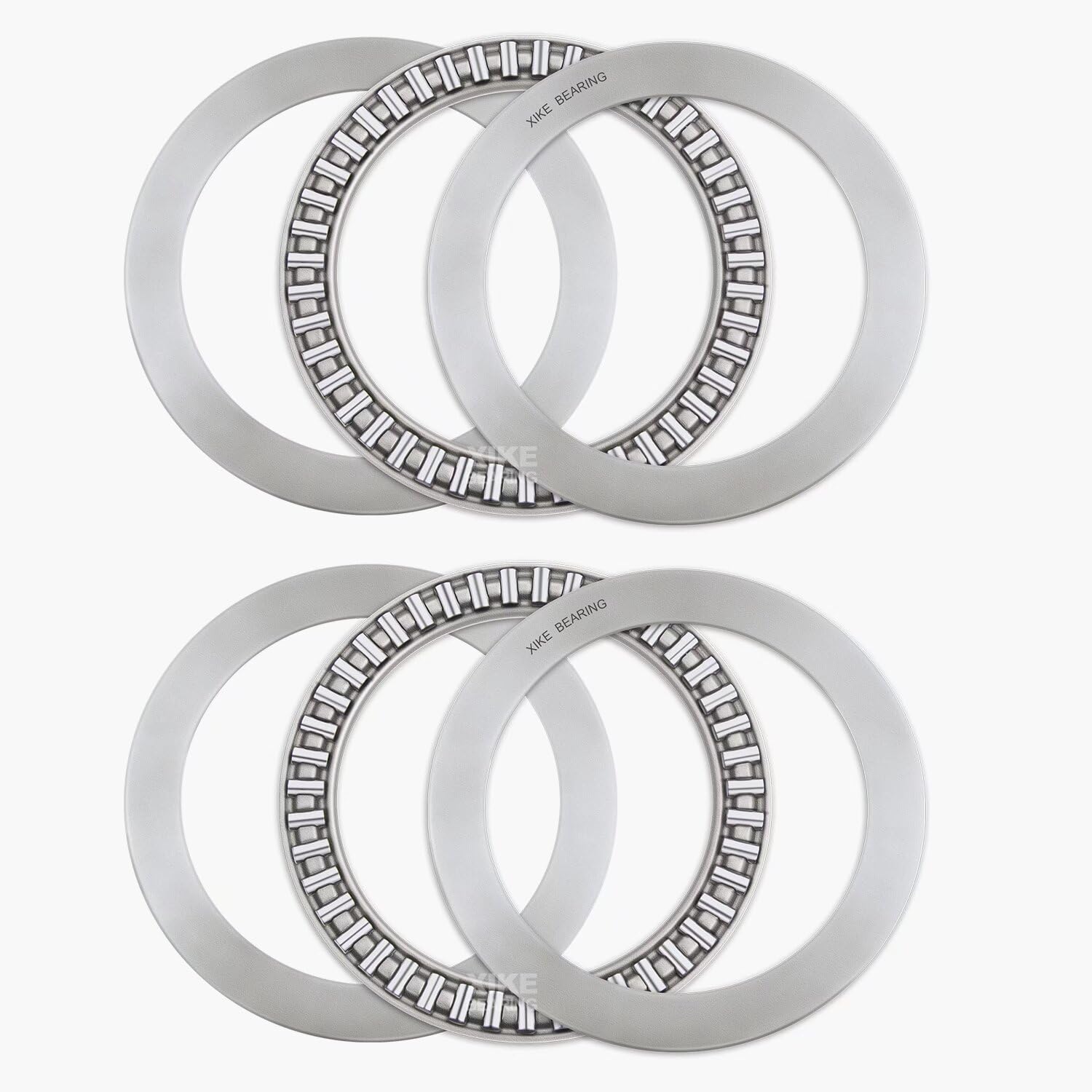 4 Set AXK1226+2AS Bearings 12x26x2+2mm, Needle Roller Thrust Bearings Component and Washers Up and Down.