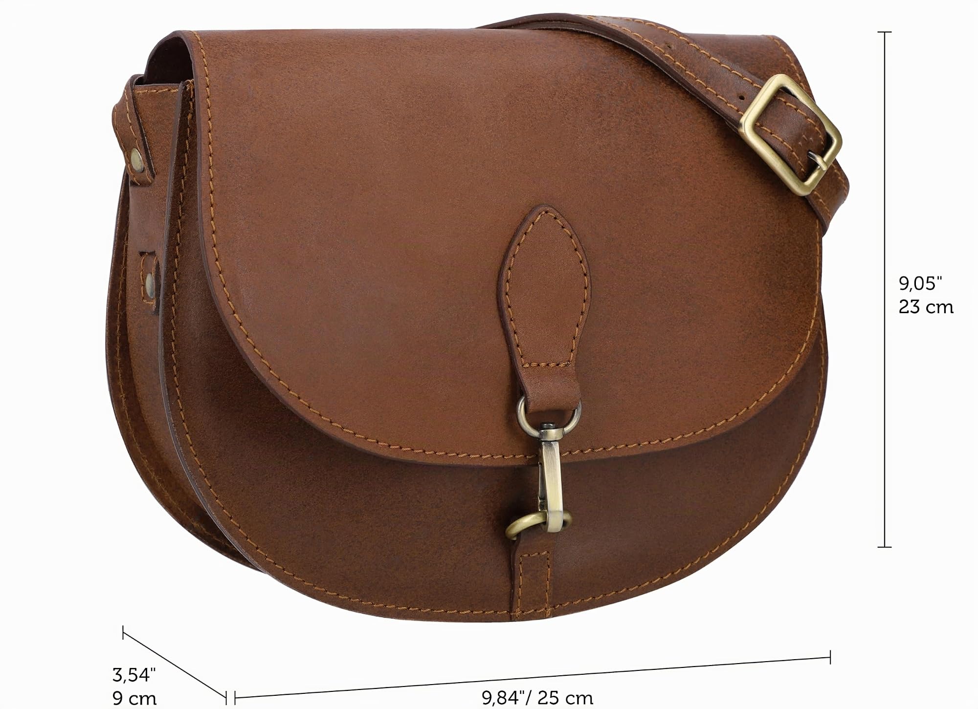 Gusti Bolso de cuero Wiebke. Bolso de noche pequeño de piel