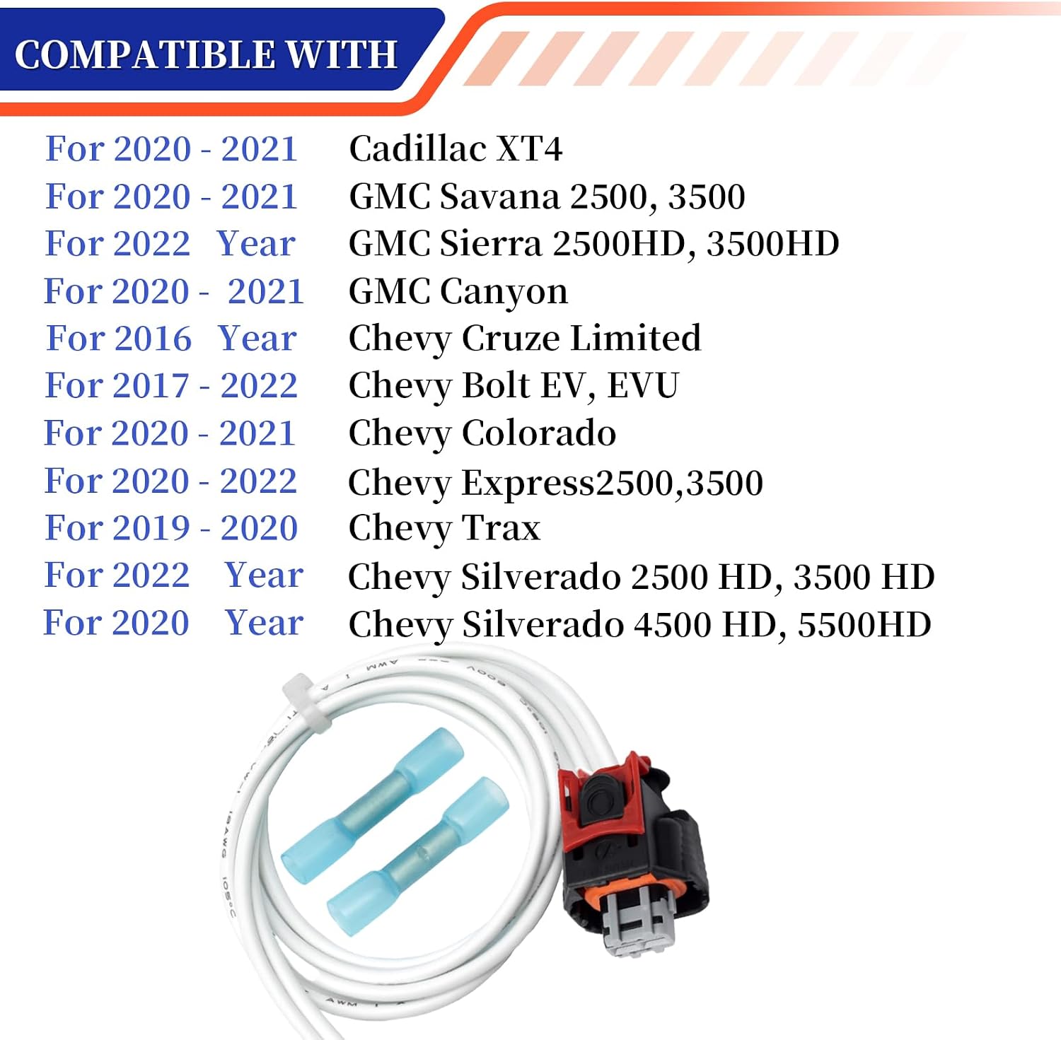 2Pack PT3739 Injector Pigtail Connector Multi-Purpose Pigtail Kit for Duramax L5P Engine V8 6.6L, Original Equipment Fuel Injector Connector Pigtail Replaces# 19368140, 19299882
