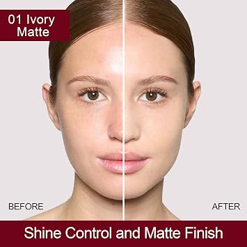 FV Matte Waterproof Foundation-Longwear Transfer-Proof, with Medium to Full Coverage, Oil-control & Lightweight, Liquid Foundation Makeup for Normal/Oily Skin, 30g, Ivory