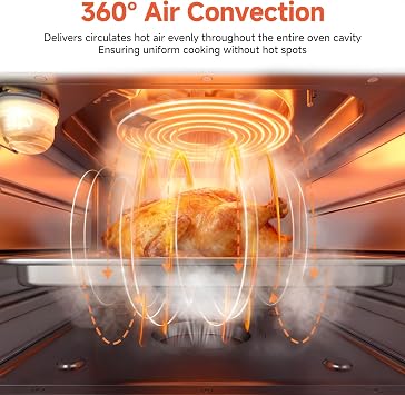 OUNIN Air Fryer Toaster Oven Combo, 11-in-1 Countertop Steam Oven with Self-Cleaning, Dual Cook, Bake, Roast, Dehydrate, 90-430F, 16QT Capacity