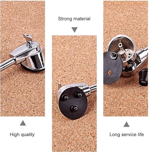 Miniatura 3 de Soporte de pierna de tambor de metal, pieza de repuesto, soporte de altura ajustable, accesorios plateados portátiles para una fácil instalación