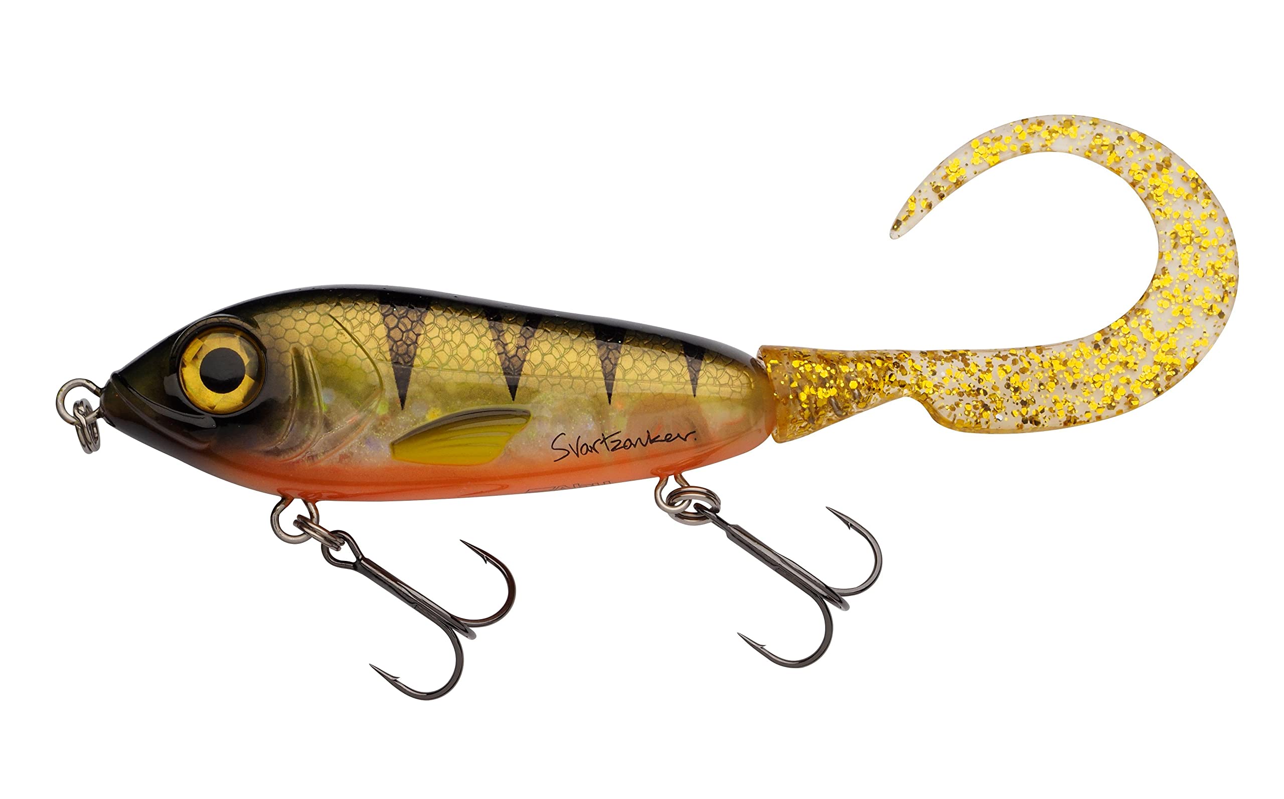Abu Garcia Svartzonker McMy Tail Jerkbait, Przezroczysty, Wysokoudarowy Abs, Ekologiczny Obciążnik, Realistyczny Efekt 3D, do Połowów Słodkowodnych i Słonowodnych, Prawdziwy Gorący Szczupak 17 cm