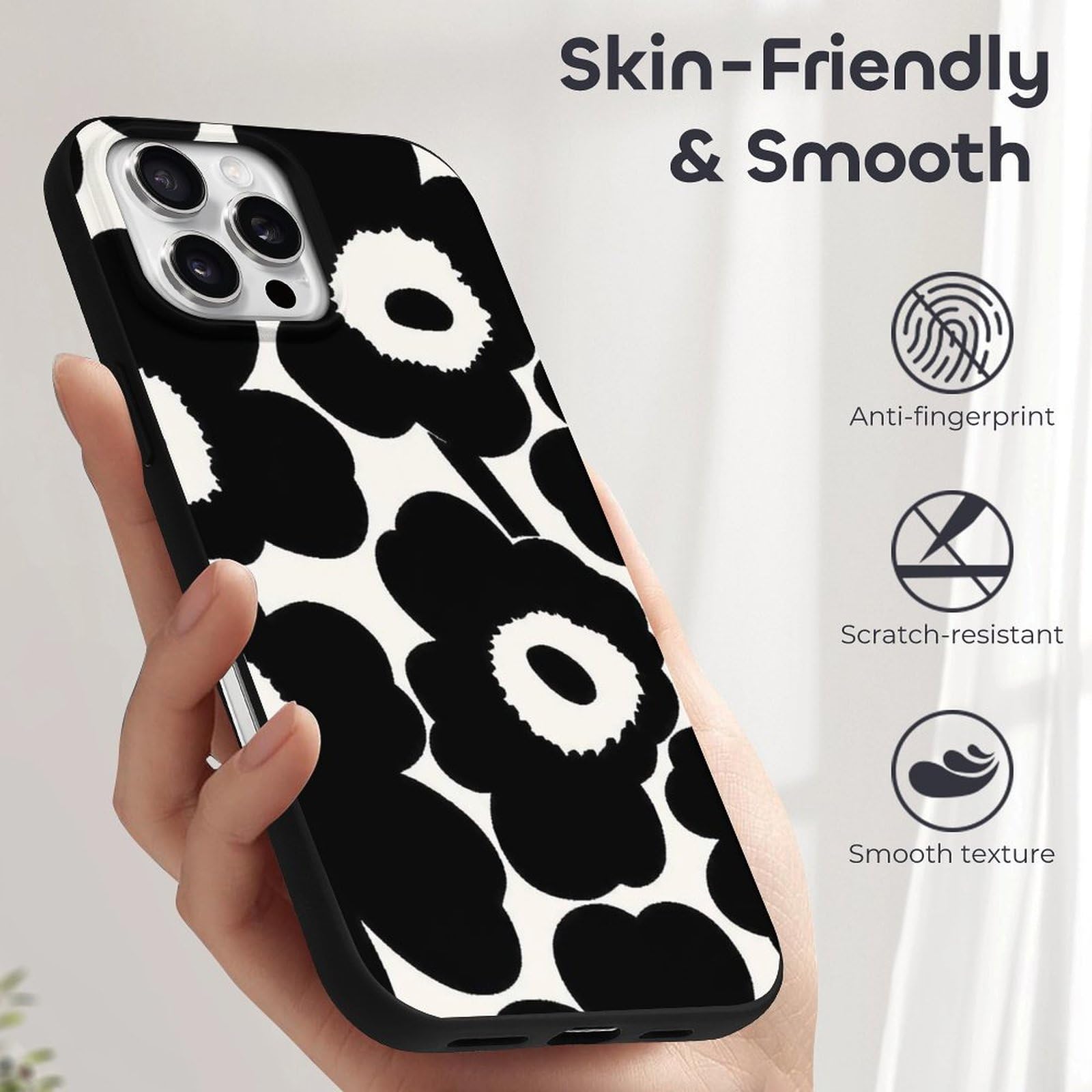 Amazon.co.jp: iPhone 16 Case, Marimekko Floral Pattern Smartphone
