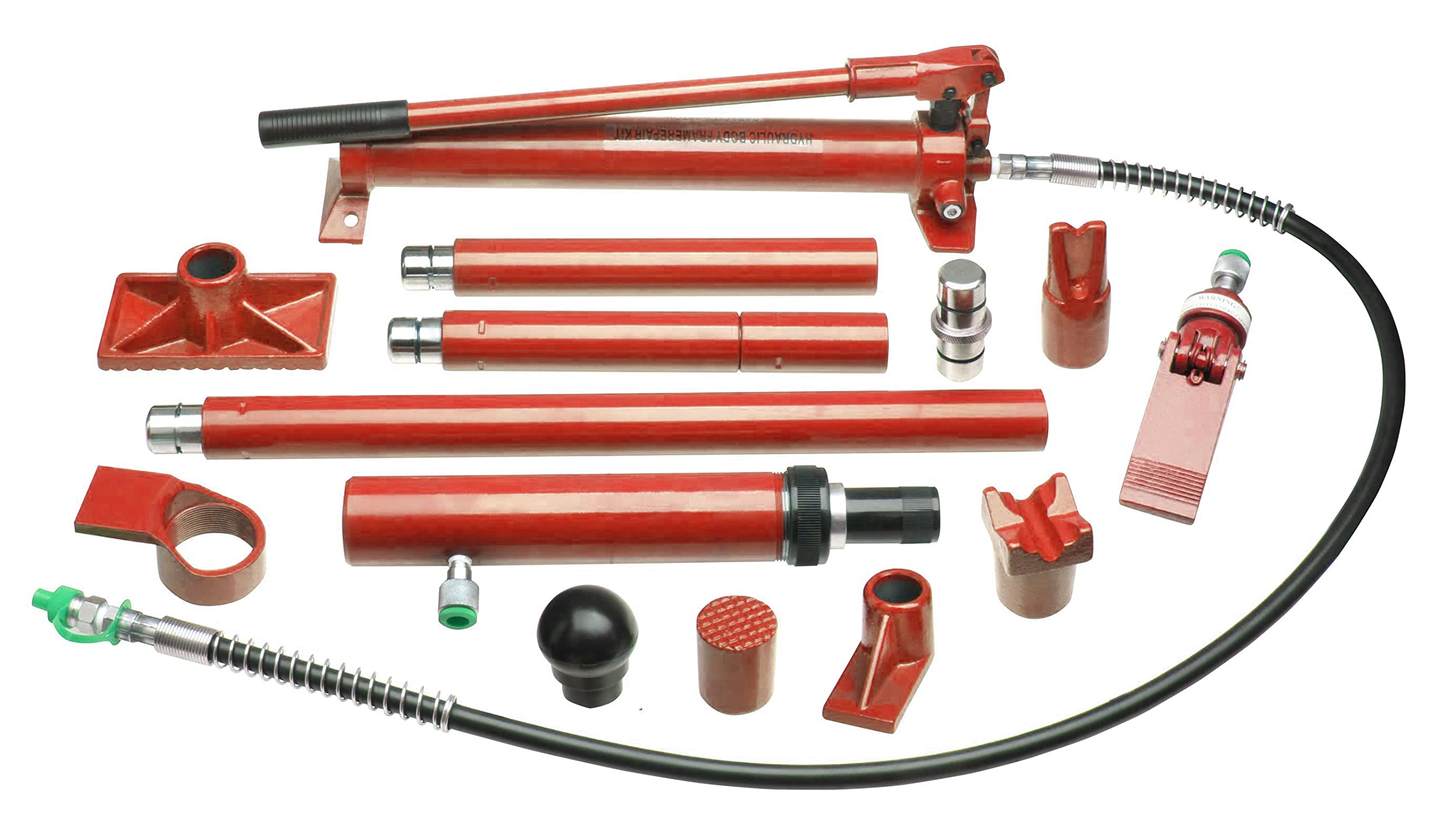 Hydraulische Karosseriepresse 10 To. Richtsatz Presse Spreizer Dozer Ausbeulsatz im Stahlkasten
