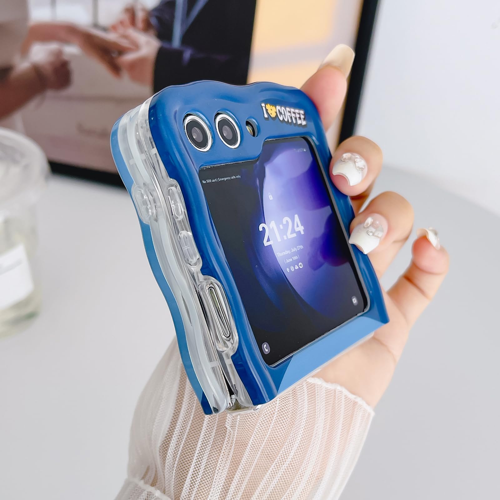 Amazon.co.jp: RUIKER Samsung galaxy z flip6 用 ケース 可愛い 韓国