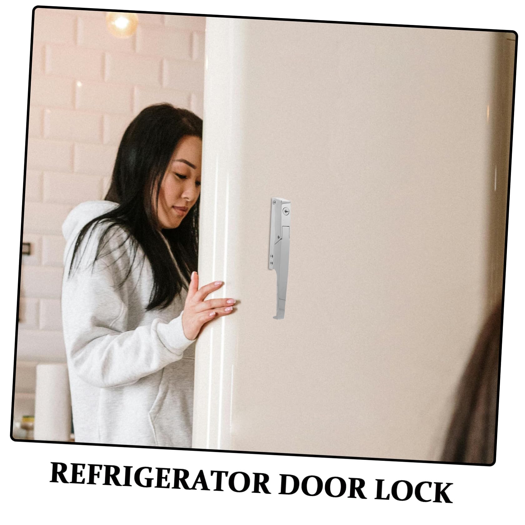 Alloy Refrigerator Door Lock with Key for Cold Storage And Freezer Cabinets Secure Low-temperature Resistant Fridge Latch for Fridges And Disinfection Units
