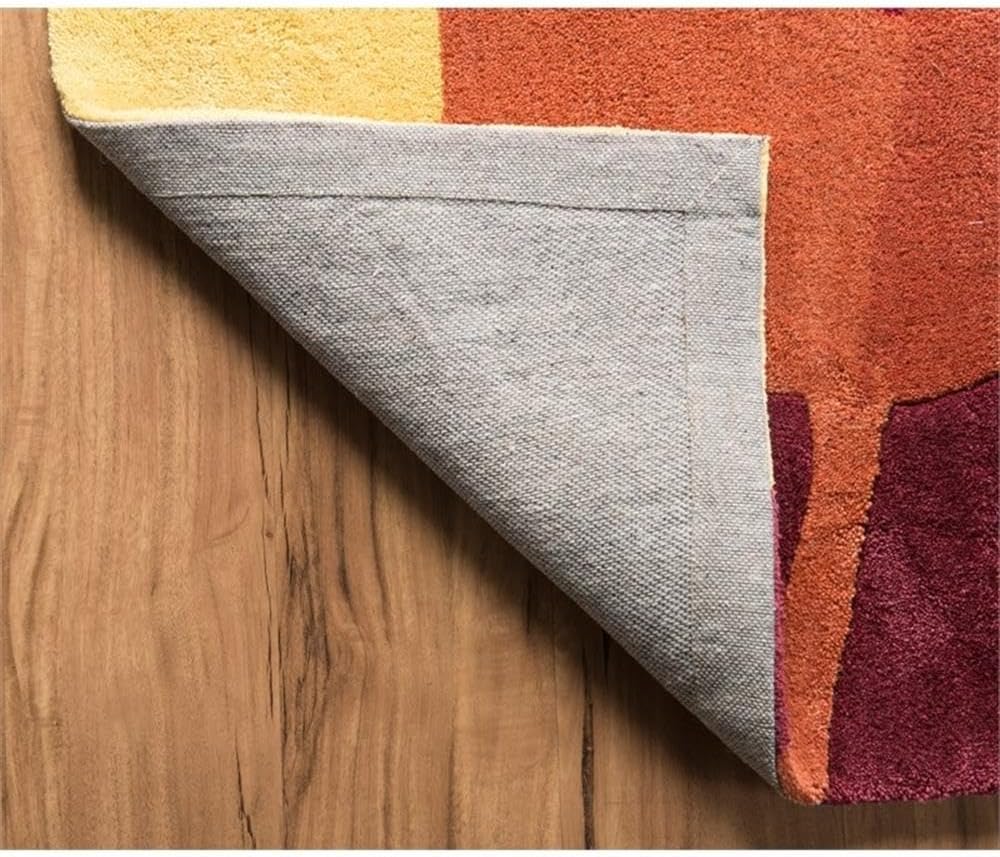 BOWERY HILL 96'' x 120'' Transitional Fabric Hand Tufted Rug in Pink/Yellow