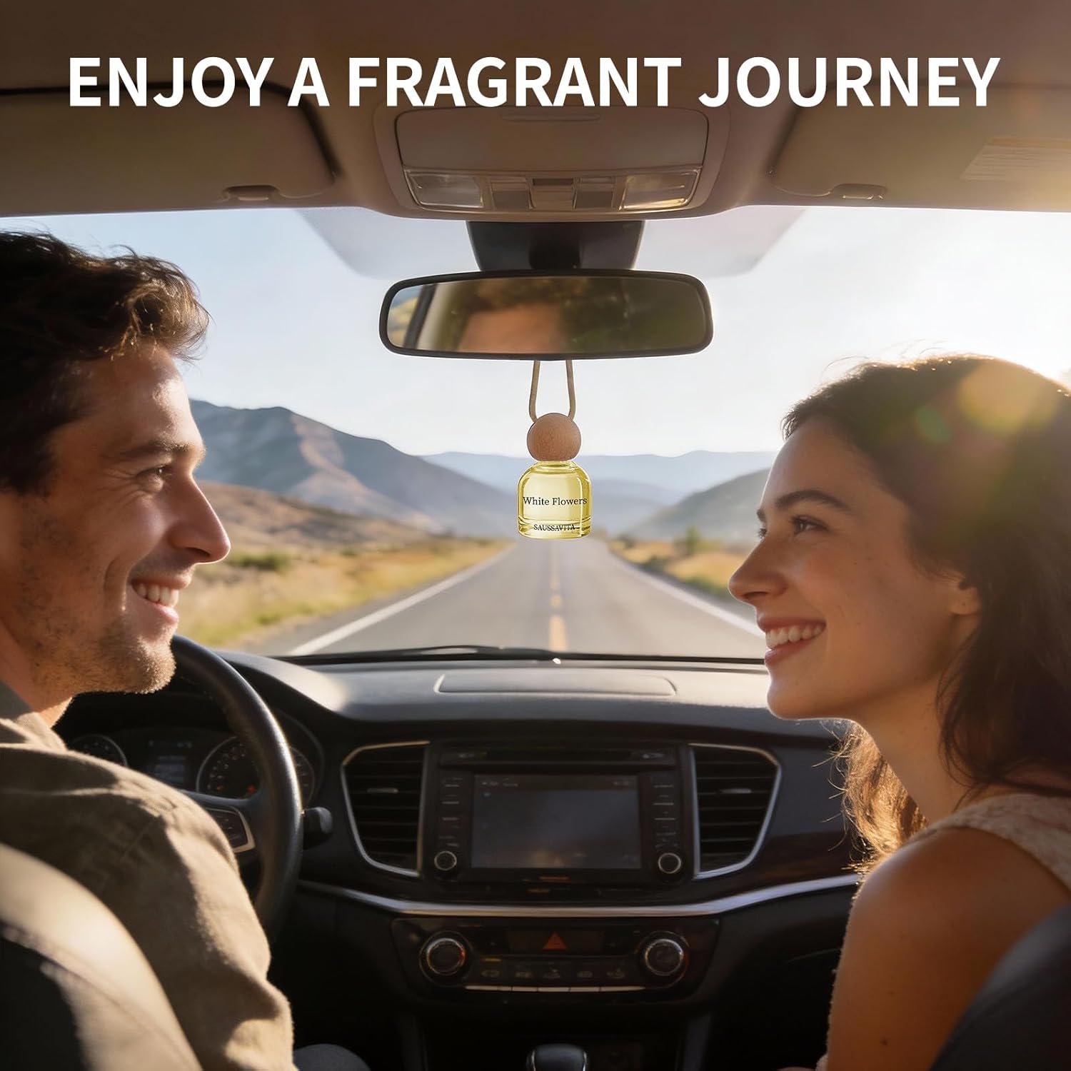 Car Air Freshener Diffuser 2 Pack Hanging Air Freshener Diffuser - White Flower Scent Car Fresheners Long Lasting Vent Clip Automotive Air Fresheners Gifts for Women Birthday, Valentine's Day - Image 5