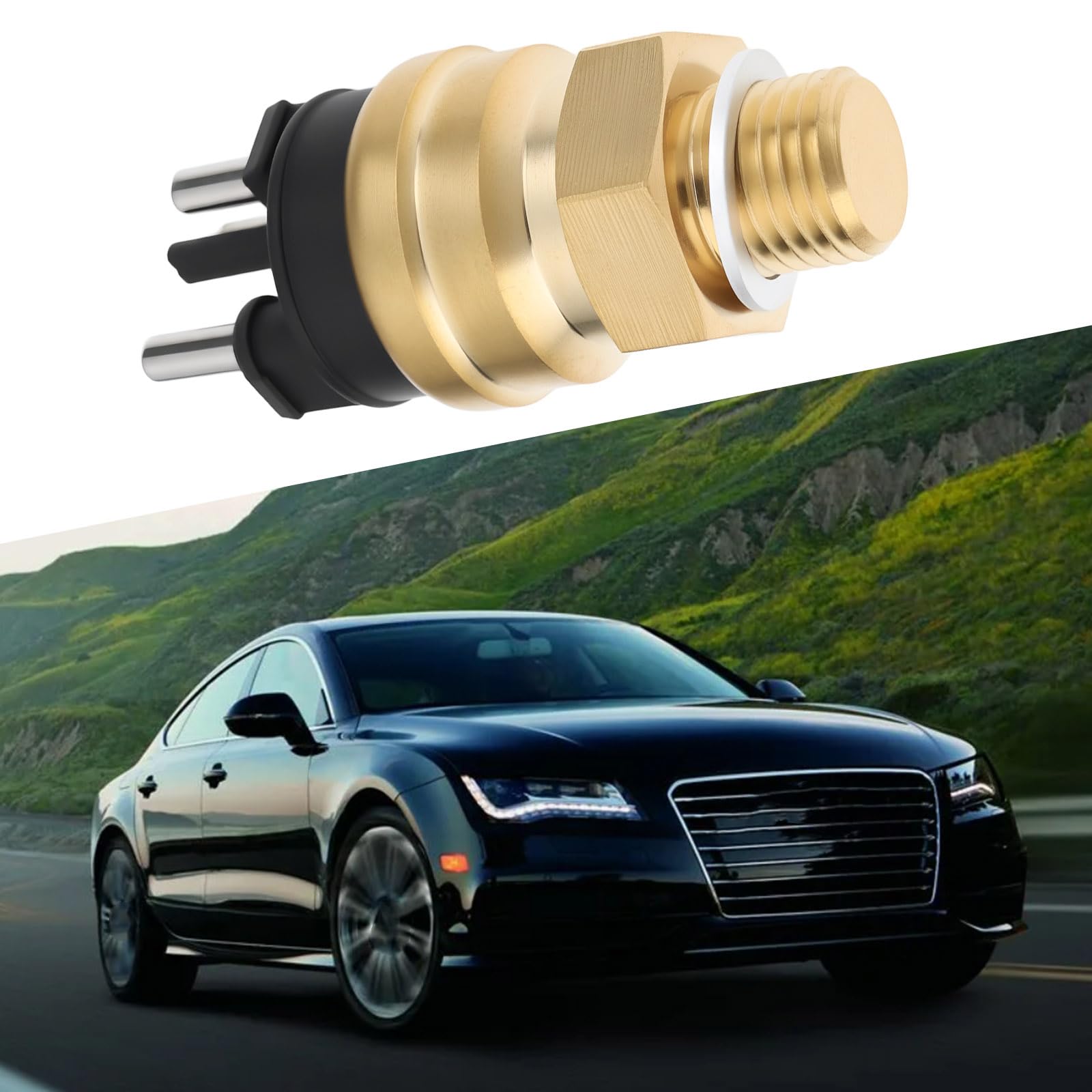 OTOTEC Interruptor Térmico del Ventilador del Enfriador M14x1.5 0065459124 50-0239 Compatible con Mercedes-Benz