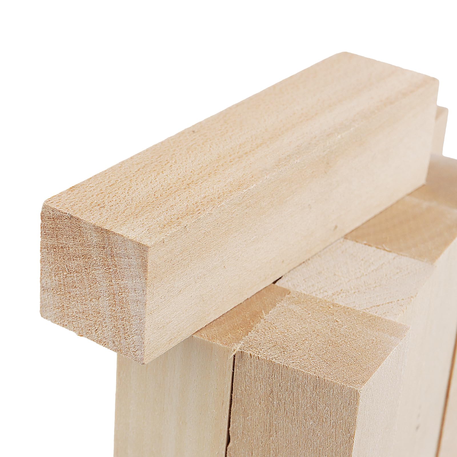 Lot de 30 blocs de sculpture en tilleul, 10 x 2,5 x 2,5 cm, blocs de bois tendre brut pour débutants et professionnels
