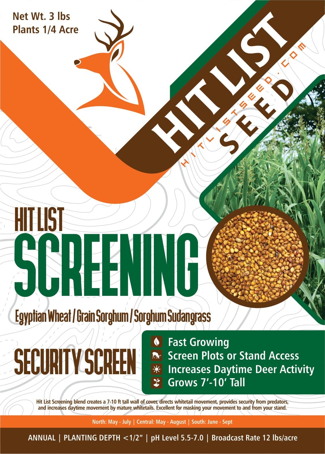 Buy Hit List Seed Screening Blend Food Plot Mix, 3 lbs (1/4 Acre