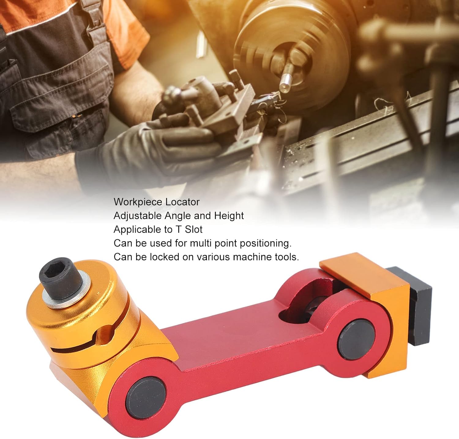 Adjustable CNC Work Stop Locator CNC Mill Work Stop Part Locator Adjustable Vise Stop Locator Vise Stop Limiter Mill Machine Workpiece for T Slot