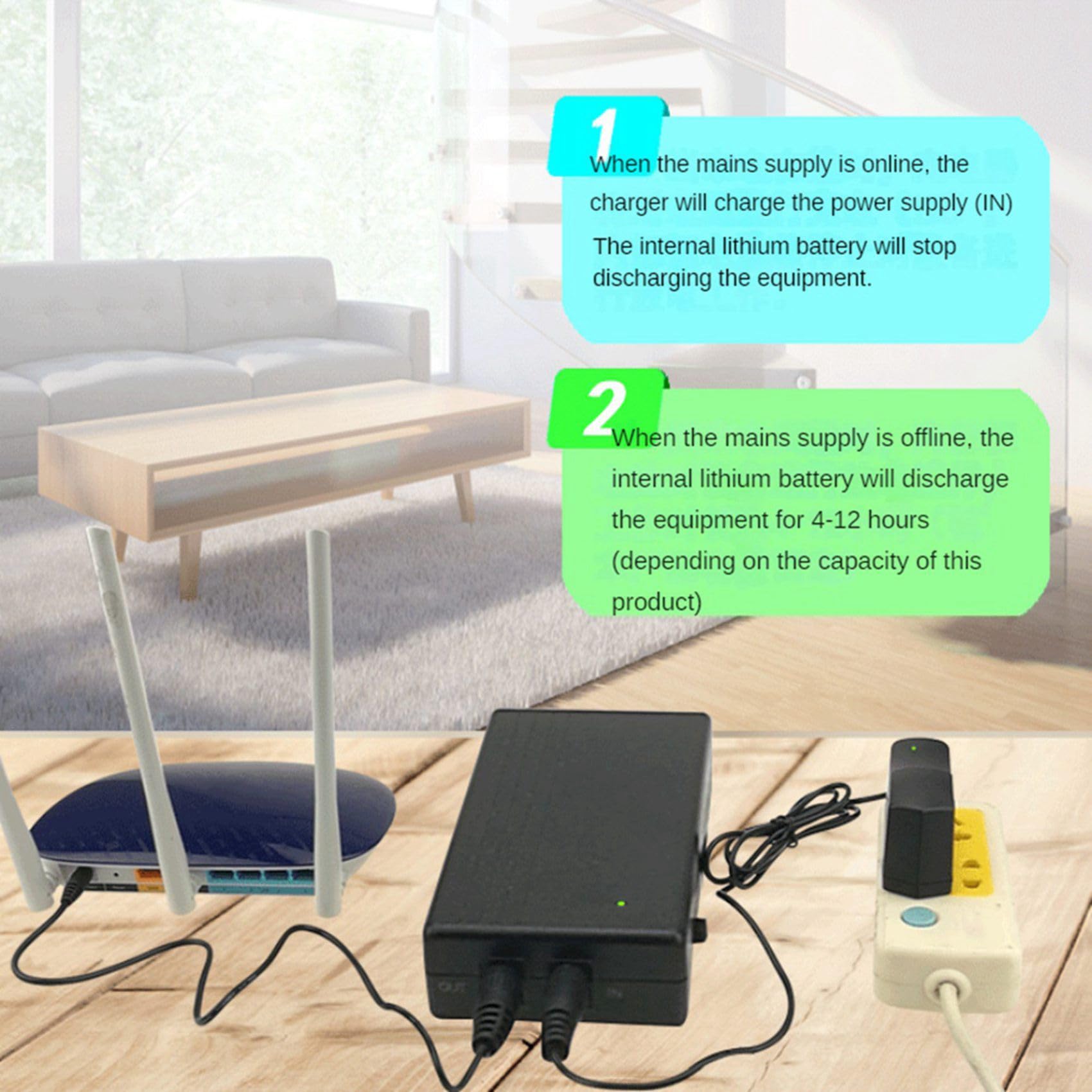 2 x 12 V 1 A 14,8 W wielofunkcyjny mini zasilacz awaryjny zasilacz awaryjny zasilacz awaryjny zasilacz awaryjny