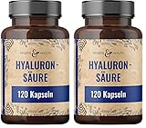 Hyaluron Kapseln Hochdosiert 500 mg Fermentiert Als 120 Vegane Kapseln Für Gelenke, Haut Und Anti Aging (Packung mit 2)