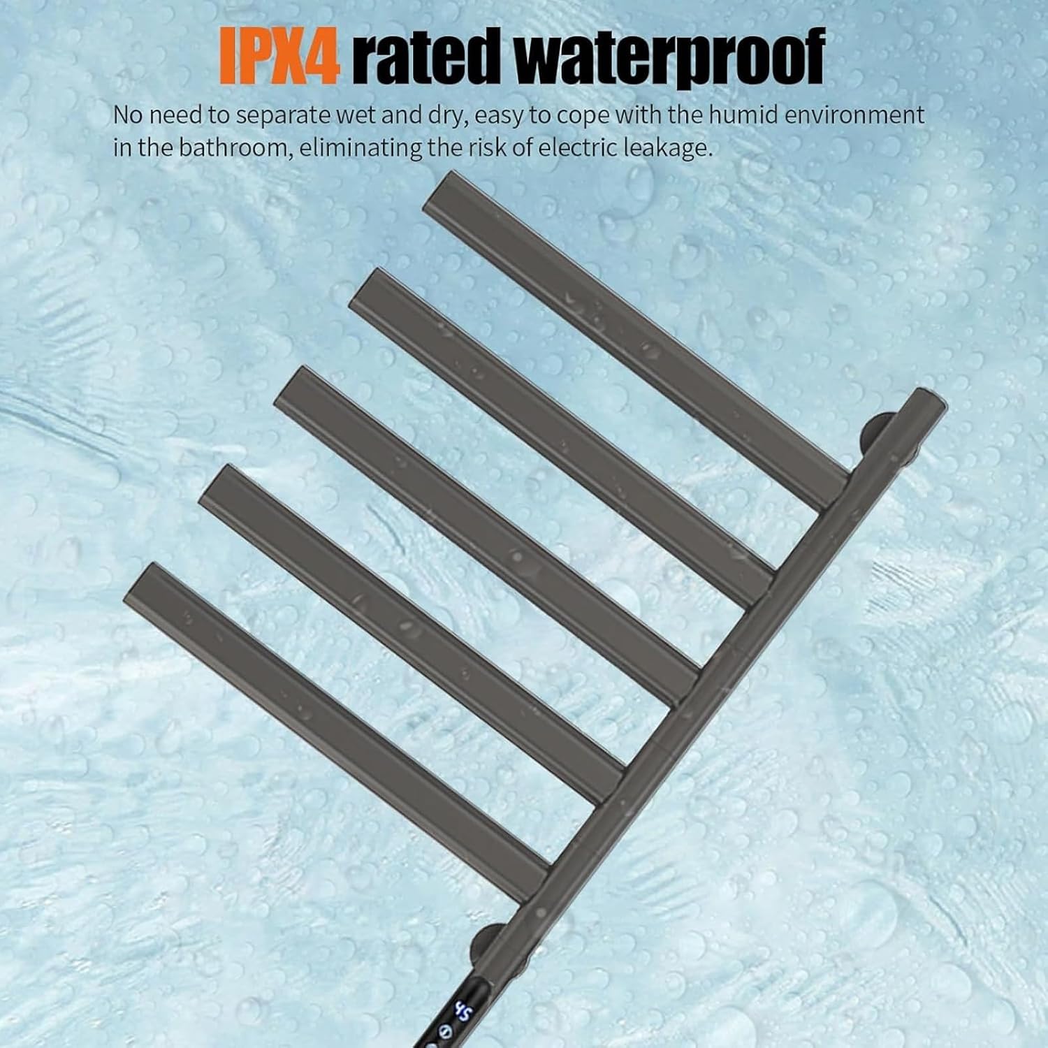 180° Rotatable Heated Towel Rail Radiator Stainless Steel Wall-Mounted Towel Warmer Electric Bathroom Towels Rack for Home Hotel Spa Toilet Use