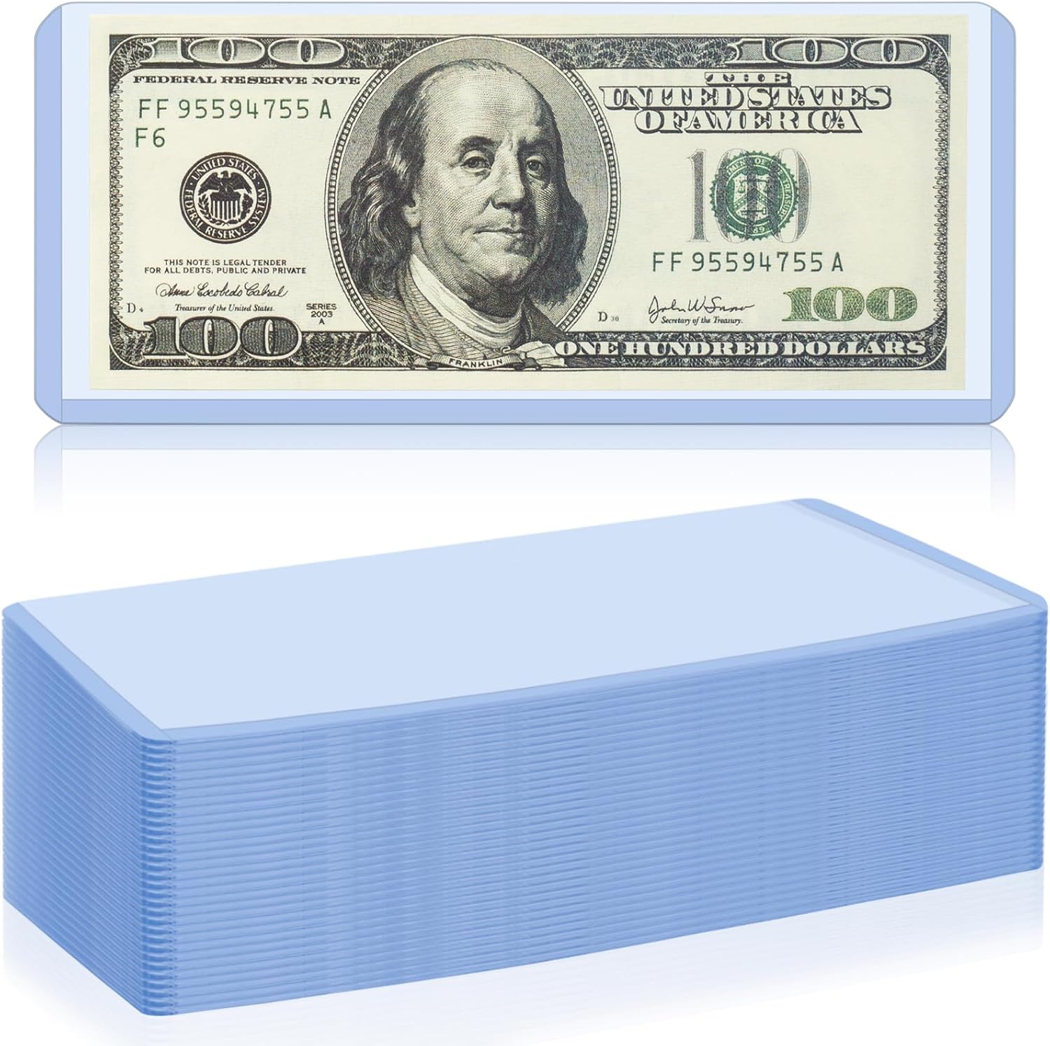 30 Pack Dollar Bill Sleeves – 6.8″ x 2.9″ Clear Currency Sleeves, Hard Plastic Waterproof Money Holders, Dollar Bill Display Case, Currency Protectors, Organizer for Collectors | 6.8 x 2.9 Inch Hard Plastic Waterproof Paper Bill Protectors, Display Case & Cash Organizer for All Banknote Types