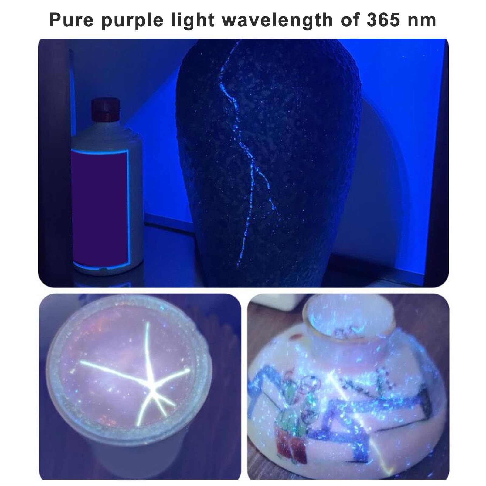 Naroote Latarka UV 365nm, Czarne światło LED, Aluminiowa Konstrukcja
