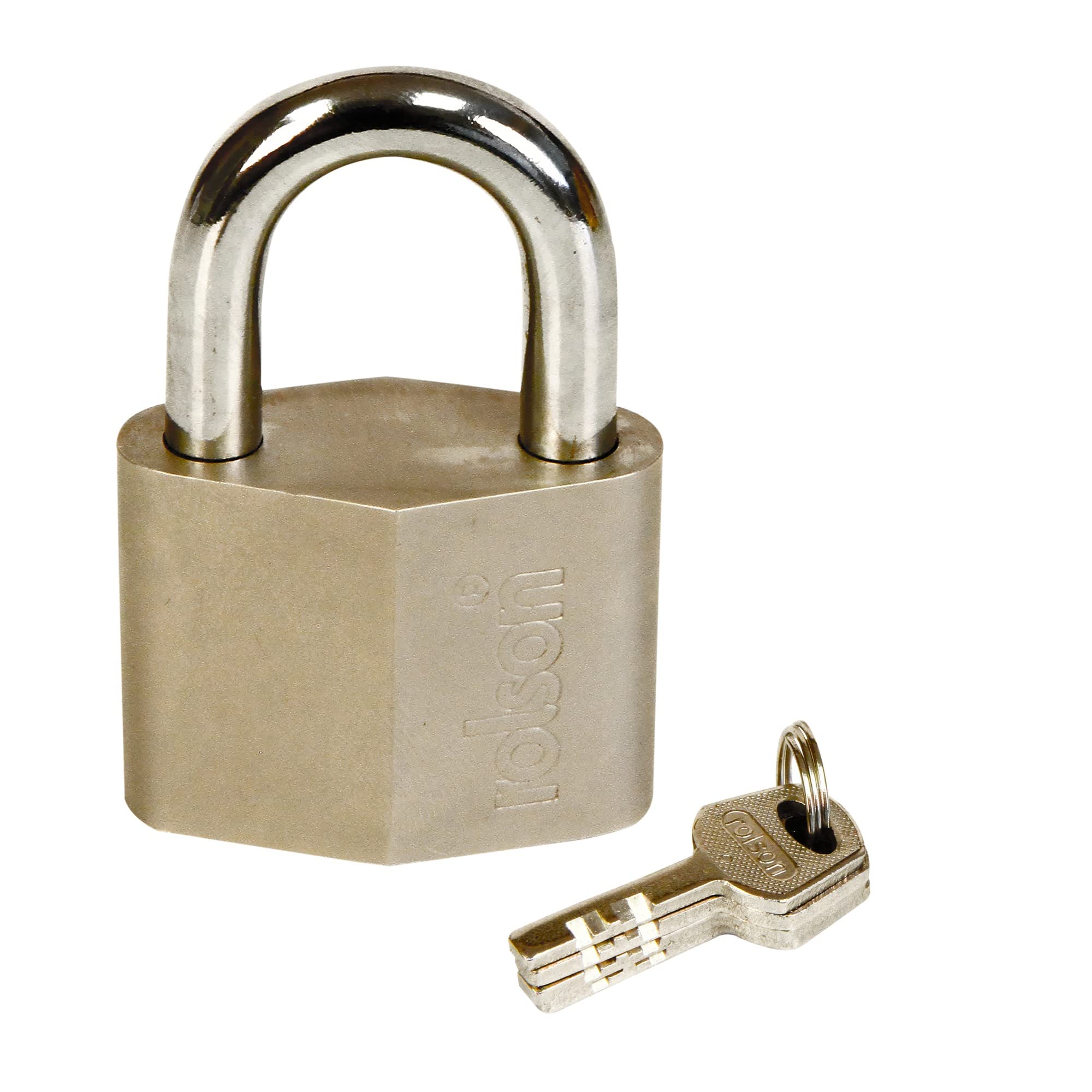 Rolson 50mm Solid Steel Padlock 4 Keys 66532