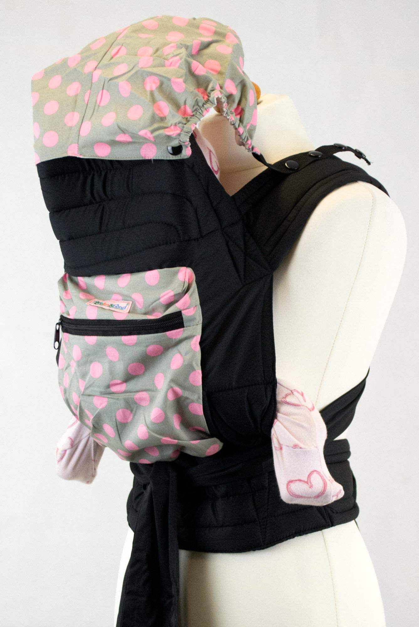 Palm And Pond Mei Tai Babytrage Braun Mit Punkten – Baumwoll-Schlinge Für Babys Bis 15 Kg, 3 Tragepositionen