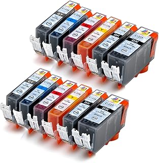 Ink & Toner Geek ® - 12 Pack Compatible Replacement Inkjet Cartridges for Canon PGI-225 Black & CLI-226 Black Cyan Magenta Yellow Gray For Use With Canon PIXMA MG6120 PIXMA MG6220 PIXMA MG8120 PIXMA MG8120B PIXMA MG8220