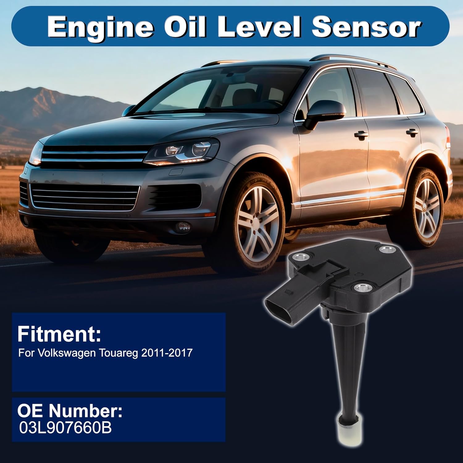 Engine Oil Level Sensor Replacement for Volkswagen Touareg 2011-2017 Oil Levelling Sensor Replace 03L907660B 1 Pcs