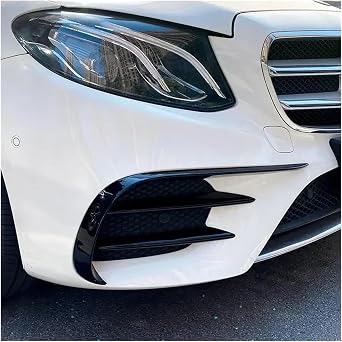 C238 W213 Air Vent Body Kits Front Bumper Splitter Canards Compatible for Mercedes E Class W213 C238 E200 E220 E300 E350 E400 E43 2016-2020(Carbon Look Set)