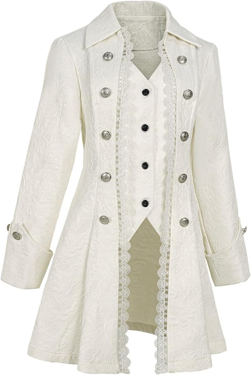 Women's Renaissance Gothic coat medieval pirate steampunk vest jacket - Image 2