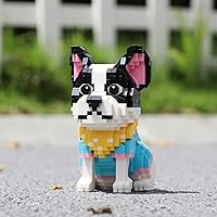 Vista 53 de Kit de bloques de construcción de microbloques de construcción de animales lindos, mini ladrillos de gato azul, juguetes de construcción