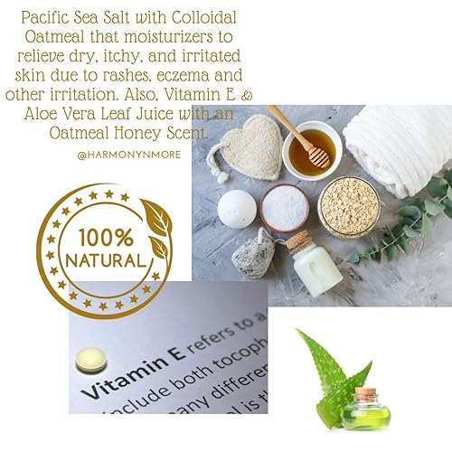 Miniatura 5 de Best Avena Miel Niños Baño - Sal Natural del Mar del Pacífico - Cómodo y nutritivo para la piel - Bath Time Espuma Bath Salt Soak - Todo Natural