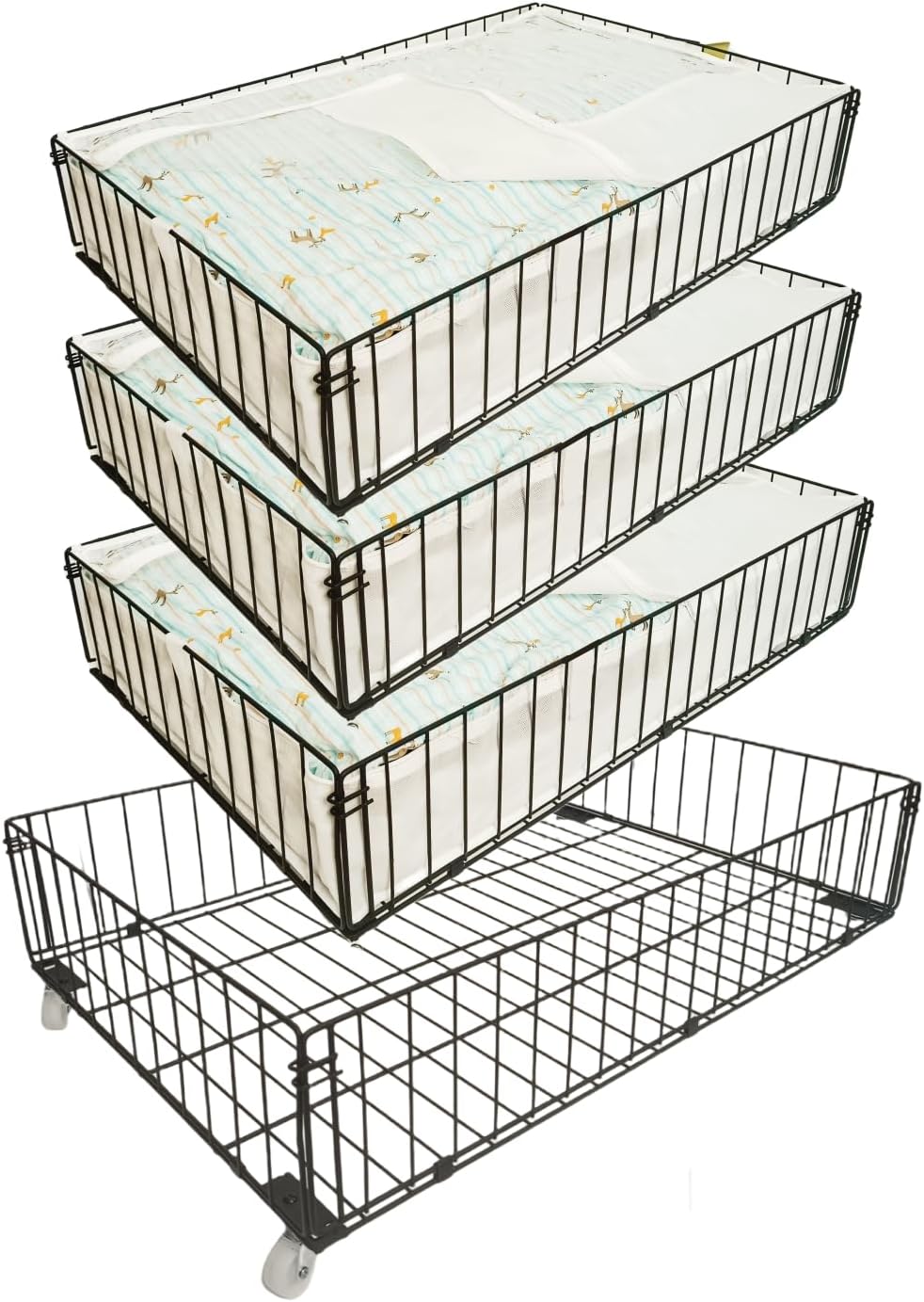 Amazon.com: DormCo Suprima Rolling Underbed Storage Shelf - White ...