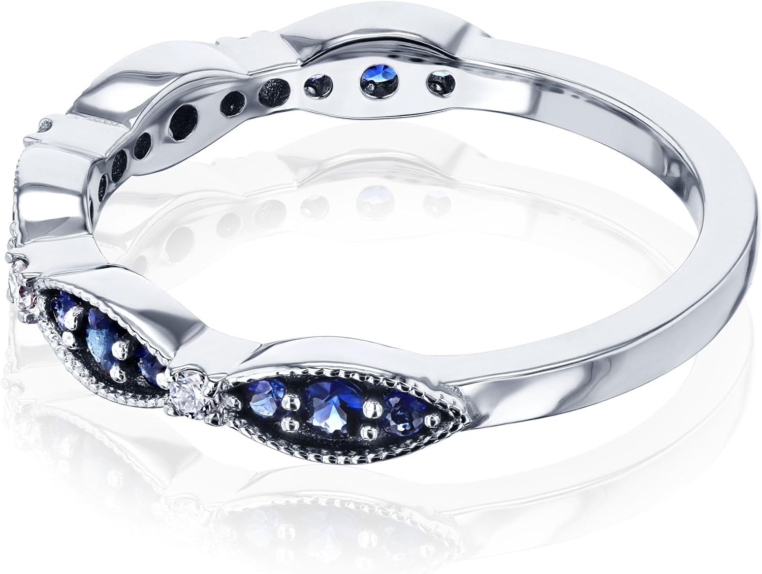 Kobelli Sapphire and Lab-Grown Eyelet Band (62843 series)