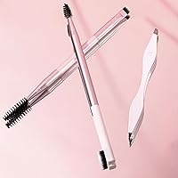 Vista 8 de Real Techniques Juego de moldeado de cejas, spoolie, pinzas y cepillos para cejas, herramientas de doble extremo, para peinar y dar forma a