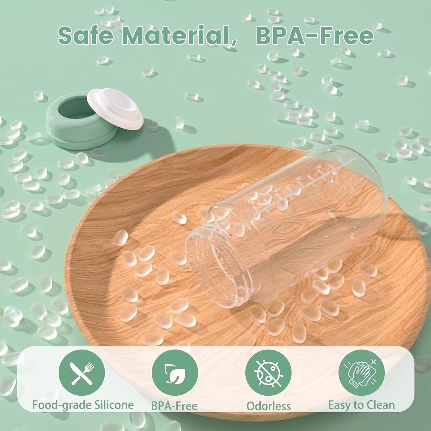 4pc 10oz Breastmilk Storage Bottle Compatible with SpectraS1 S2 9 Plus SG/Motif Luna/Others Wide-Mouth Flange, Breast Milk Container for Momcozy 22oz Portable Cooler, Pumping/Storage/Portable Bottle