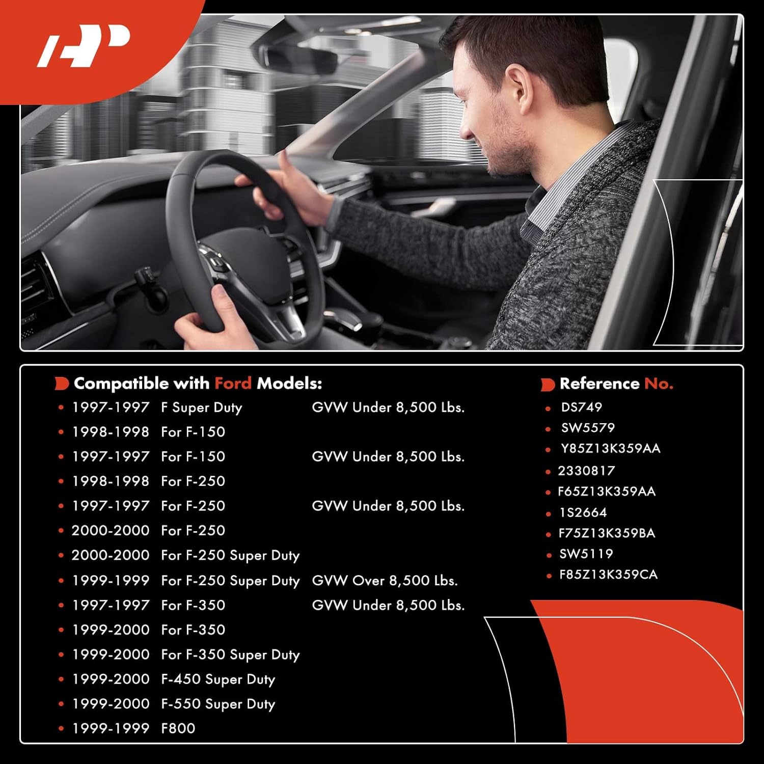 A-Premium Multifunction Switch Turn Signal Switch Headlamp Beam Wiper Washer Switch Compatible with Ford F-150 1997-1998, F-250 1997-1998, F-250/350/450/550 Super Duty 1999-2000# F65Z13K359AA