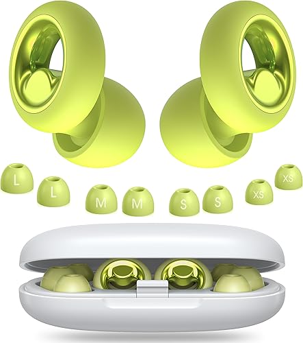 Miniatura 27 de Tapones para los oídos para cancelación de ruido para dormir, tapones suaves para concierto, tapones reutilizables para reducción de ruido con 8