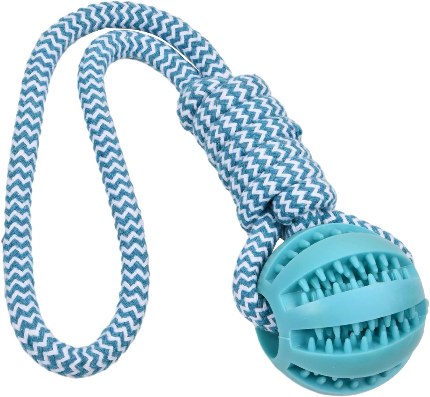 Croci Bobby Rope M  Langlebiges Hundespielzeug Aus Gummi Mit Seil Fr  Zahnhygiene, Gelb 18x6x4,7 Cm