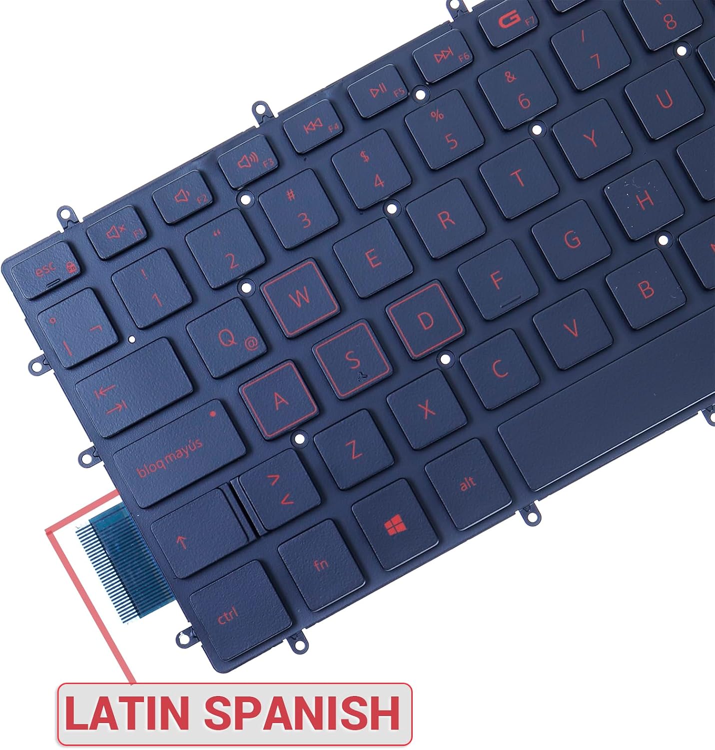 Laptop Keyboard,Latin Spanish,Red Backlit Keyboard Replacement Compatible with Dell G3 15 3500,G3 15 3579,G3 15 3590,G3 17 3779, G5 15 5500,G5 15 5587,G5 15 5590,G7 7590,G7 7588,G7 7790