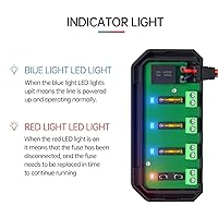 Vista 7 de Caja de 4 vías y relé, cableado rápido 12 V 20 A con indicador LED, caja de bloque de relé universal para motocicleta, automóvil, camión, RV EV