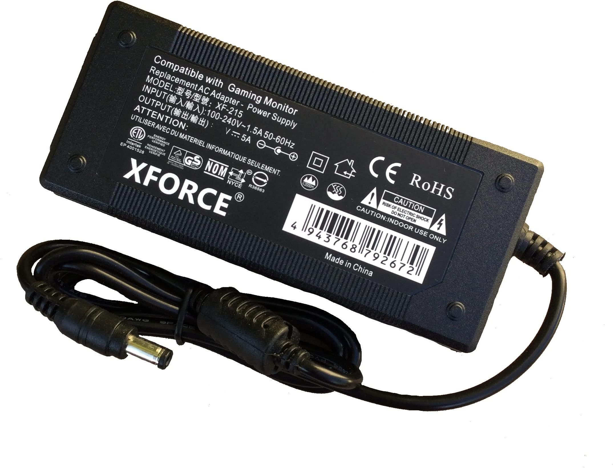 AC Adapter Compatible with MSI Optix MAG321CQR 32" Curved Gaming Monitor 3KA3
