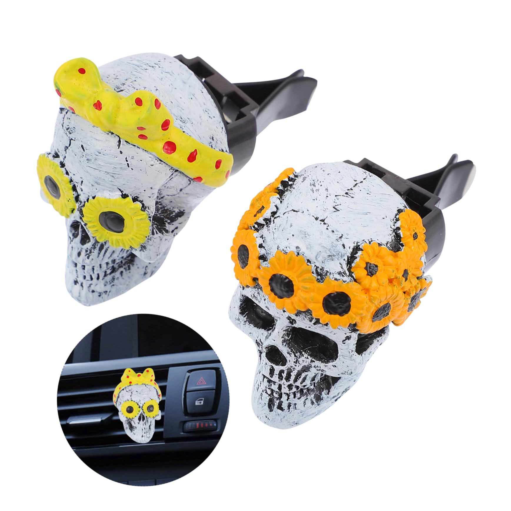 Amosfun 6sätze Ghost Head Aromatherapy Clip Set Für Auto Diffuser Für Luftauslass Innenraum Dekoration Und Duftspender Für Auto Büro Und Mehr