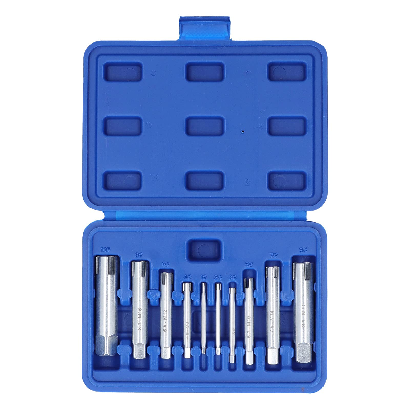 10pcs Kucie Ekstraktor Silna stalowa śruba Zestaw śrubowy Zestaw do usuwania śruby z skrzynką do przechowywania