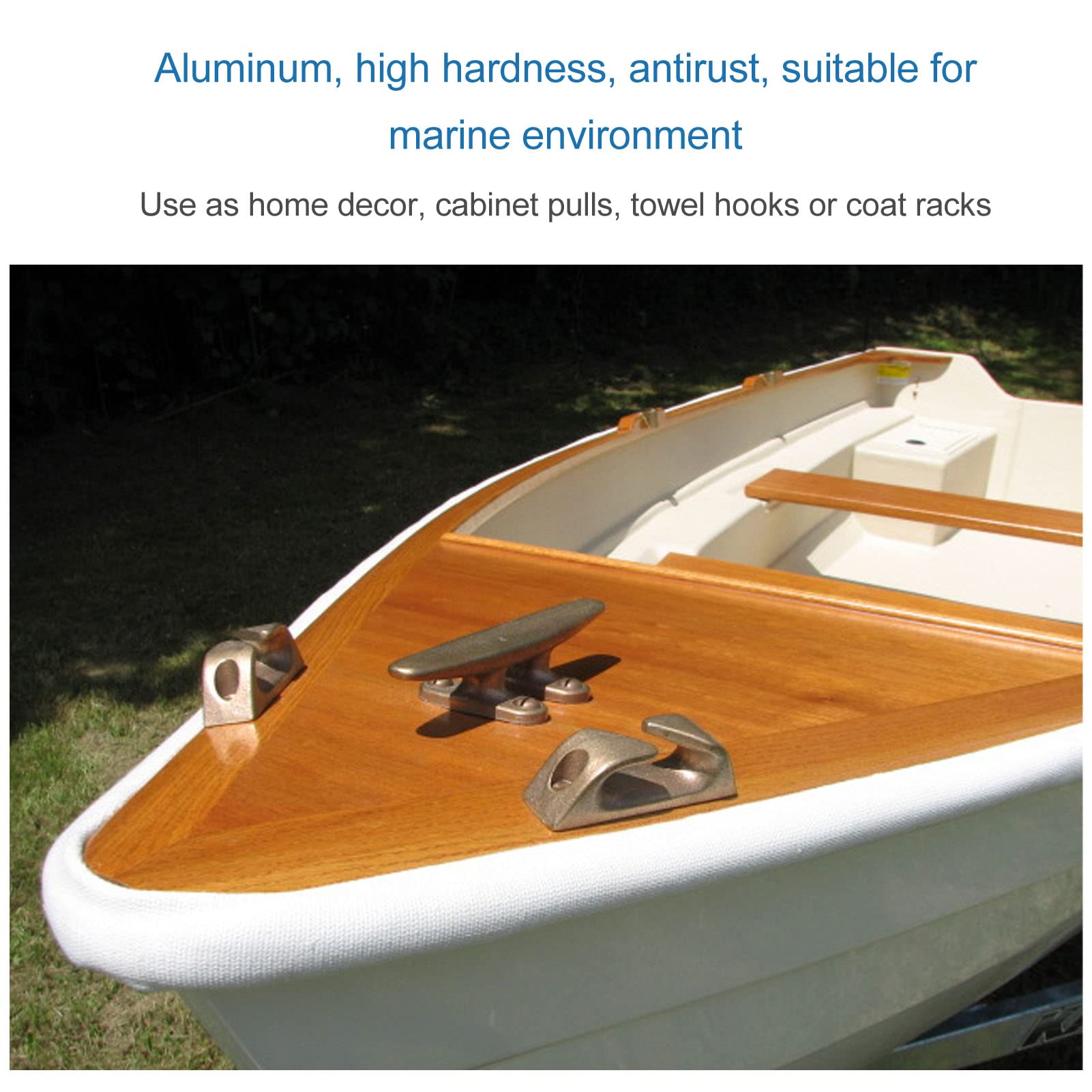 Taquet de Quai Bateau en Aluminium 200mm avec trous, pour yacht, marina, port, ancrage, amarrage, bateau, quai, portique, matériel marin