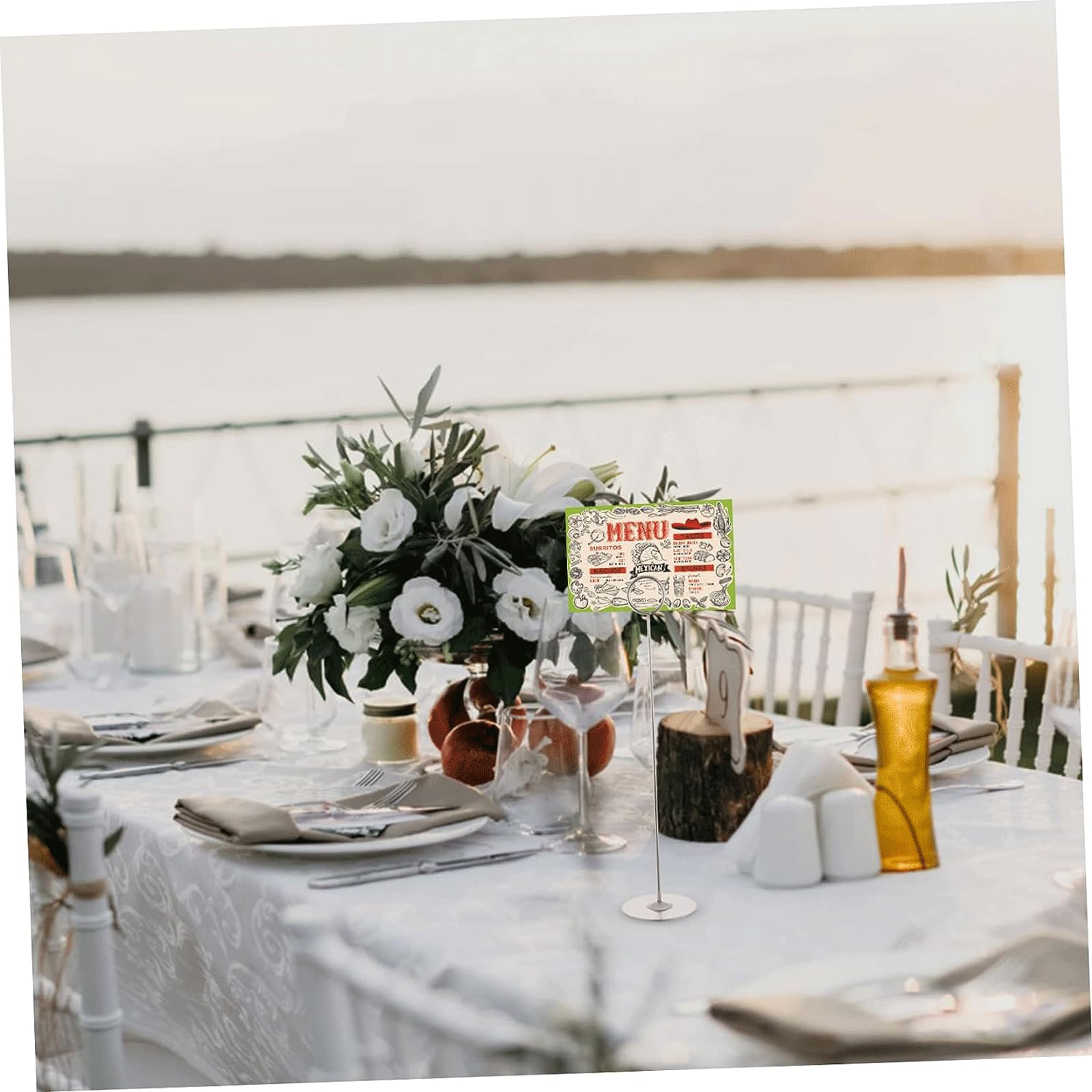 Amazon | 宴会テーブル席札ホルダー 写真用 フードサイン メモノート