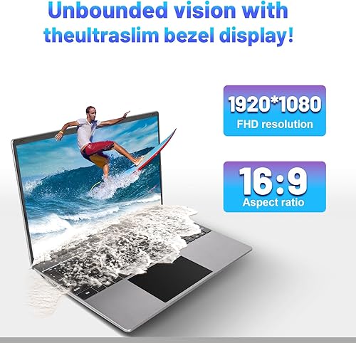 Miniatura 6 de Computadora portátil de 15.6", computadora portátil tradicional, 16 GB DDR4 512 GB SSD, pantalla FHD 1080P, procesadores Intel Celeron N5095, WiFi