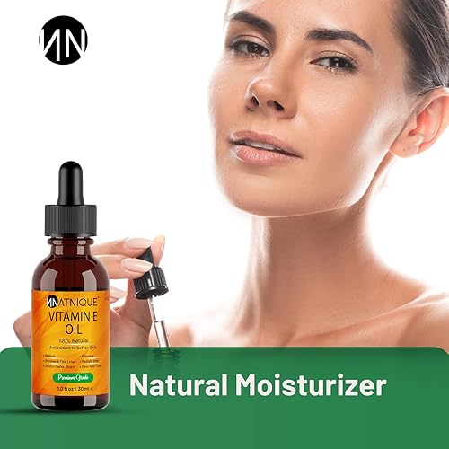 Miniatura 8 de Natnique Aceite de vitamina E de 1 onza  D-alfa tocoferol natural para cara, piel, cabello y uñas  Hidratante puro sin OMG para cicatrices, estrías