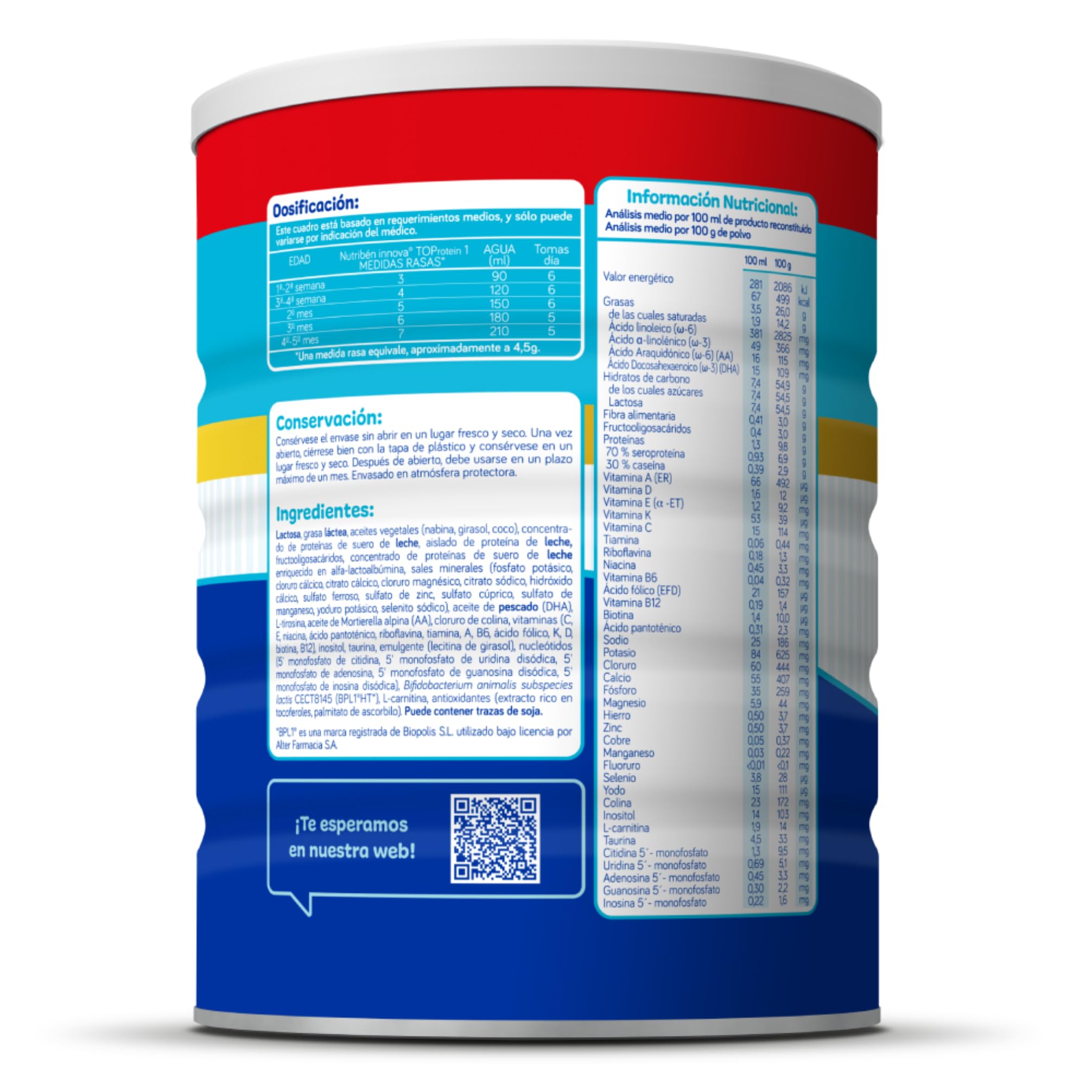 Nutribén Innova 1 - Leche en Polvo GRAN FORMATO | Fórmula para Bebé desde el Primer Día | sin Aceite de Palma | Con Cacito Dosificador Incluido más Higiénico | con BPL1 y DHA | 1 Bote de 1KG — view 2